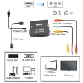 HDMI-compatible TO AV RCA CVSB L/R Video 1080P Scaler Converter Box HD Video Composite Adapter HDMI2AV Adapter Support NTSC PAL. 