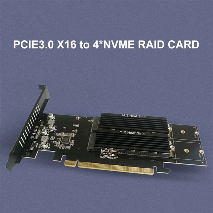PCIe%20To%20M2%20Adapter%20Card,%20PCIE%20X16%204%20Port%20M2%20NVME%20M%20Key%20SSD%20Add%20on%20Card%20PCI%20Express%20Expansion%20Card%20with%20Heatsink%20-%20Image%206