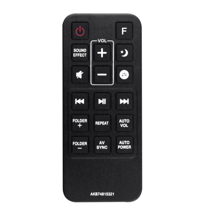 Replacement Replace AKB74815321 Remote Control for LG Soundbar SH5B SJ5Y SPJ5B-W SJ4Y SPJ4B-W