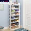 Shoe Cabinet / 8-Layer Shoe Rack/ Creative Wood Space Saving Wardrobe Storage Rack - SR602T. 