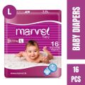Marvel Large Baby Diapers - 16 Pcs. 
