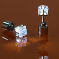 1Pc Party Charm LED Earring Light Up Crown Glowing Crystal Ear Drop Stud. 