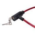 Steel Wire Metal Bicycle Safety Lock Universal Anti-Theft Bicycle Lock Motorcycle Wire Lock Safety Cable with 2 Keys 8x640mm. 