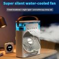 2 in 1 Air Conditioner Humidifier 3 Speed Air Cooling Fan Humidifies Portable Air Conditioner Fan SMILING SHARK Cooling Fan Mini Evaporative Air Cooler Water Fan with 5 Sprays, 7 Colors LED Personal AC USB Desk Fan for Office,Home Kitchen,Bedroom,Dorm. 