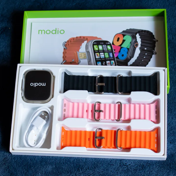 Modio%204G%20Ultra%20Max%20Plus%20Smart%20Watch%206GB%20Ram%2064GB%20Rom%20Modio%204G%20Ultra%20Smart%20Watch%202.2%20inch%20Display%203%20Pairs%20strap%204G%20Call%20Compass%20Wifi%20GPS%20Series%208%20Ultra%20Sim%20Card%20Ultra%20Smartwatch%20-%20Image%203