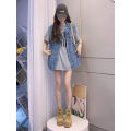 Vest Mid-Length Sleeveless Retro Coat Korean Vest Loose Top Women's Denim Summer Waistcoat Temperament Outer Wear. 