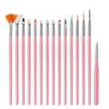 Professional Nail Art Brush Set (15 pieces). 