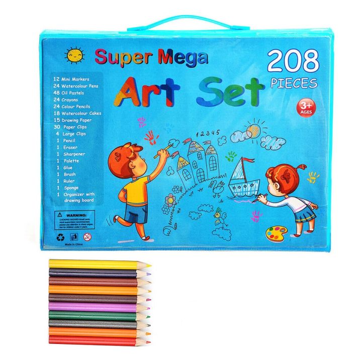 208PCS/168PCS%20Kids%20Painting%20Drawing%20Art%20Set%20with%20Crayons%20Oil%20Pastels%20Watercolor%20Markers%20Colored%20Pencil%20Tools%20for%20Boys%20Girls%20Gift%20art,%20Drawing%20Pen%20Art%20Set%20Kit%20Painting%20Sketching%20&%20Drawing%20-%20Image%203