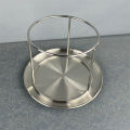 Double Tier Pie Stand 2-Tier Round Serving Tray Holder Stainless Steel 17-23cm. 