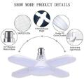 45W/60W E27 LED Bulb Foldable Fan Blade Bulb LED Lamp Super Bright for Workshop Home Ceiling Light LED Folding Fan Blade Bulb Light Garage Home. 