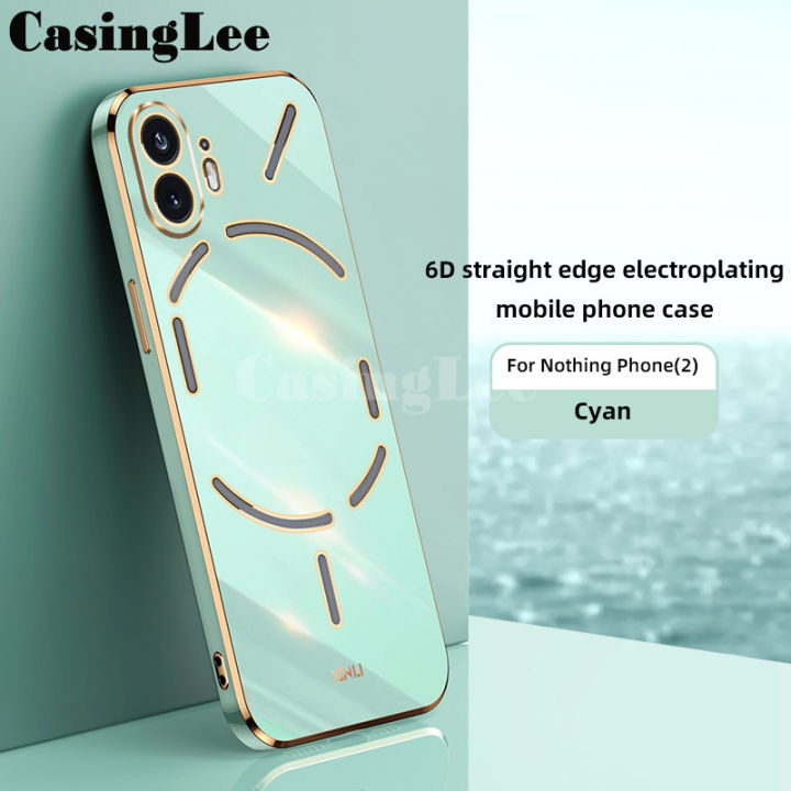 For Nothing Phone 2 Case Soft Silicone Plating Electroplate Emerald Green Shining Clear for NothingPhone 2 Back Cover Cases