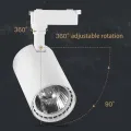 3PCS LED Ceiling Lamp Track Lights 220V 30W Spotlight Set Track Lamp Rail Lighting Fixtures COB Spot light For Kitchen Home Room Store. 