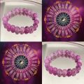 Fashion Y2K Sweet Pink Green Crystal Beaded Bracelet for Women Light Luxury Chinese Style Charm Bracelet Girl Party Jewelry Gift. 