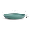 Kitchen Plastic Plates Wheat Straw Food Sauce Dish Taste Board Snack Fruit Plates Round Household Dishes Modern Dinner Plates 1Pcs. 