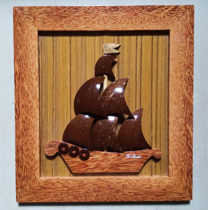 Coconut Shell Wall Art / Wall Art / Natural Wall Art / Coconut / 1