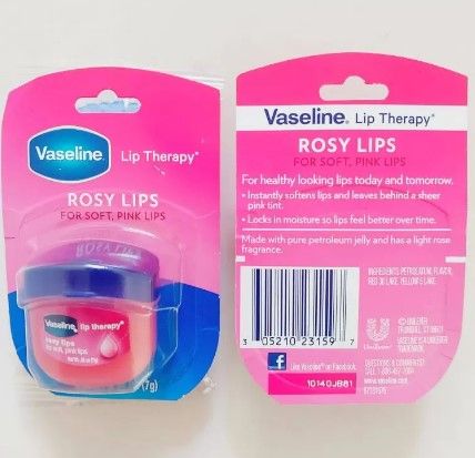 Original Vaseline Rosy Lip 7g Barcode Therapy Tinted Balm