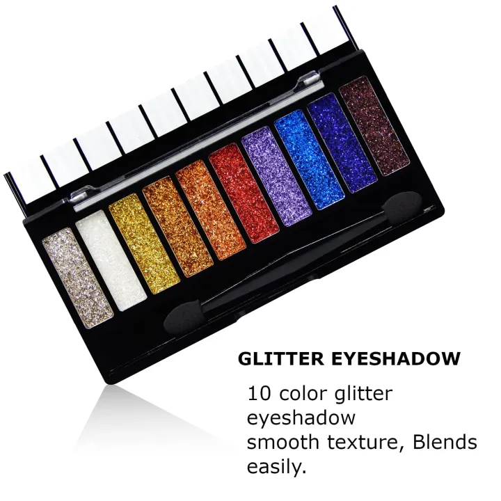 COSLUXE%20Glitter%20Eyeshadow%20Palette,%2010%20Colors%20Shimmer%20Eye%20Shadow%20Highly%20Pigmented%20Long%20Lasting%20Makeup%20Palette,Multicolor%2013g%20(02)%20Shimmery%20Finish%20JEZ%20-%20Image%203