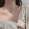 Korean Style Star Moon Butterfly Pendant Choker Necklace Double Layer Clavicle Chain For Women Girl Jewelry Accessories GHAN. 