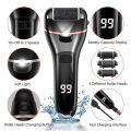 Electric Callus Remover for Feet, Rechargeable Foot Scrubber Foot File Hard Skin Remover Pedicure Tools Set for Feet Electronic Callus Shaver Waterproof Pedicure kit for Cracked Heels and Dead Skin with LED Light and 3 Roller Heads. 