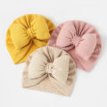 Sweet Bowknot Baby Hat Turban Soft Newborn Baby Girls Indian Cap Solid Color Infant Boys Cap Beanies Headwrap. 