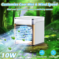 , Cooling Fan with 7 Colors LED Light, Ice Cooling Fan Evaporative Air Cooler for Room Office. 
