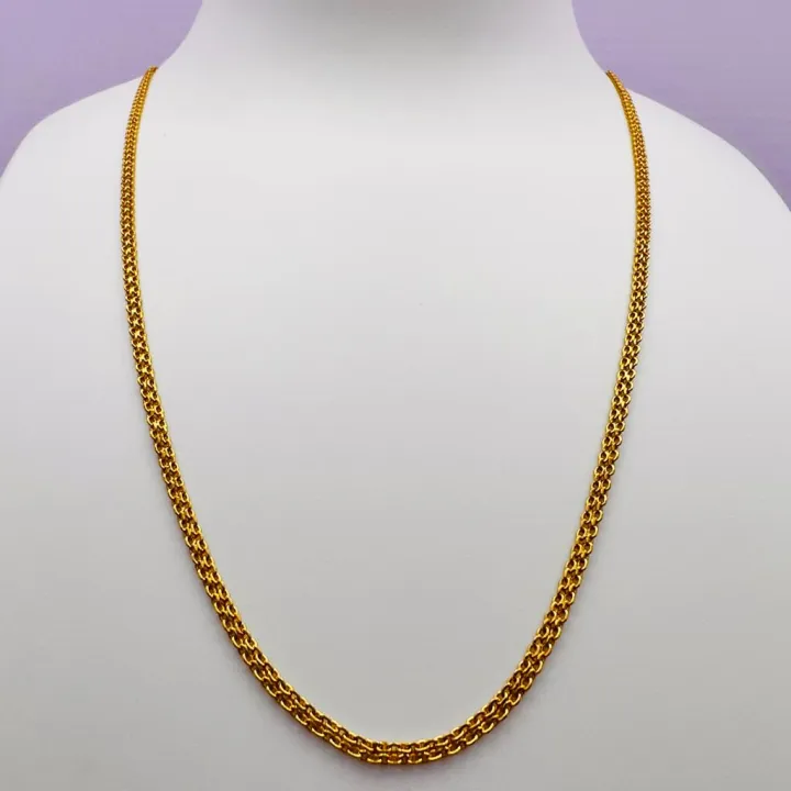 22K%20Gold%20plated%20chein%20Thin%2002MM%20Bismark%20chain%20for%20ladies%2018/24%20Inch%20-%20Image%202