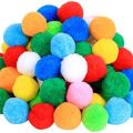 Soft Pom Pom Ball Medium Size Colourfull Craft Soft Balls. 