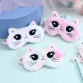 Cute design Cute eye Adjustable strap Soft plush Sleeping aid Plush sleep Travel-friendly Big-eyed eye patch for Travel and airplane use Sleepovers and camping Children's sleep aid Relaxation and. 