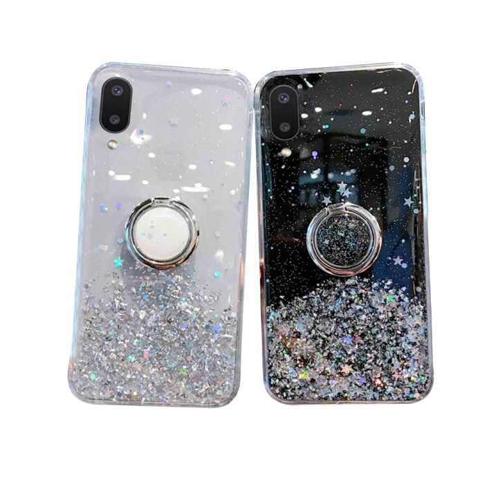 Casinglee for Samsung Galaxy M02 case Shiny Ring Glitter Soft