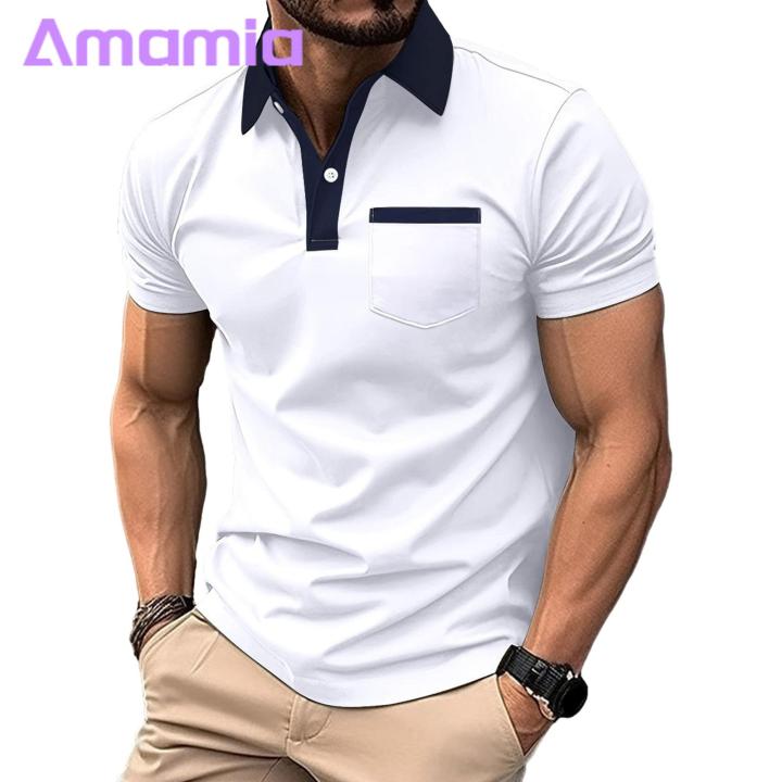 Comfortable%20Stretchy%20Shirt%20Men's%20Summer%20Shirt%20with%20Zipper%20Patch%20Pocket%20Breathable%20Slim%20Fit%20Casual%20Top%20for%20Daily%20Wear%20-%20Image%209