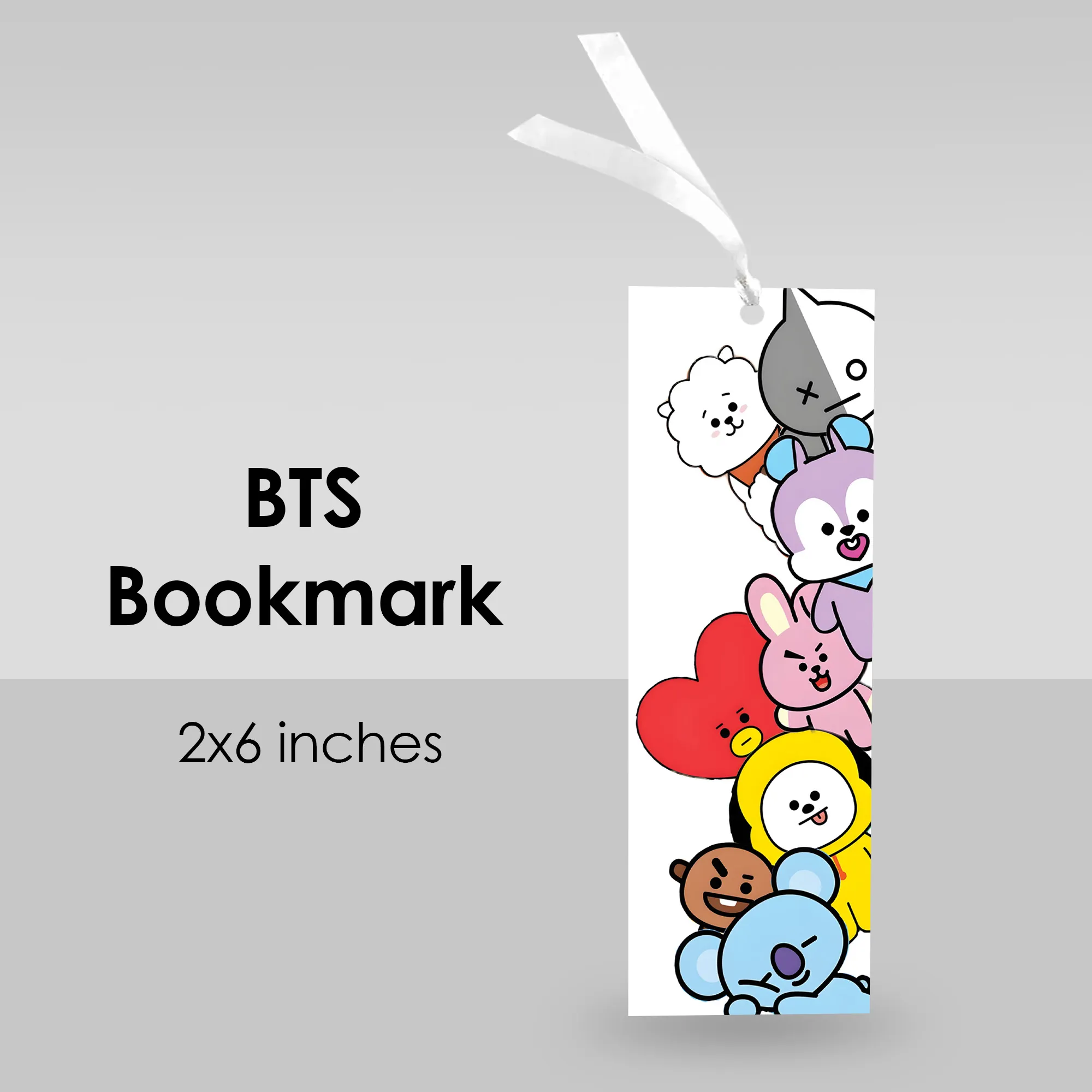 BT21 Stacked Characters Bookmark | 2x6 Inch | Cute K-Pop BTS Bookmark ...