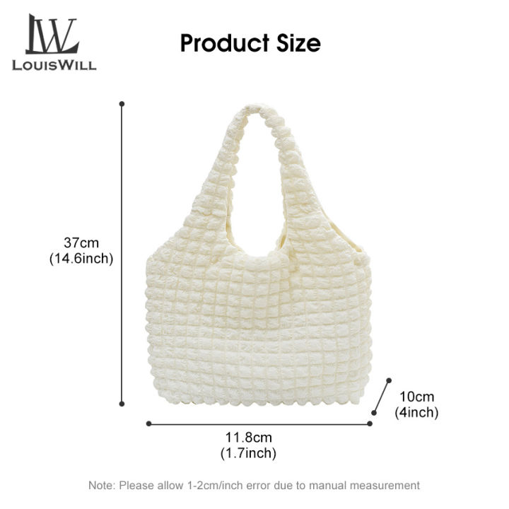 LouisWill%20Women%20Cloud%20Bubble%20Shoulder%20Bag%20Soft%20Tote%20Bag%20Casual%20Book%20Bags%20Handbags%20Pleated%20Bubble%20High%20Capacity%20Shoulder%20Bag%20/%20Handbag%20-%20Image%207
