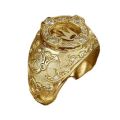 Men's Luxury Jewelry 18k Gold Crown Natural Diamond Ring Birthday Present. 