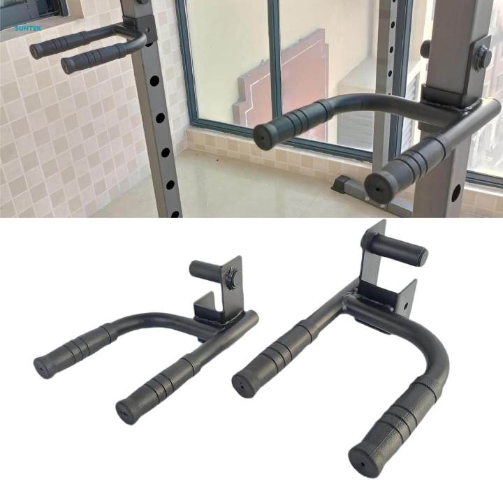 2Pcs%20Dip%20Bar%20Attachment%20Exercise%20for%20Squat%20&%20Power%20Racks%20Dip%20Grip%20Handles%20-%20Image%202