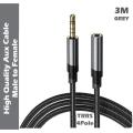 toocki 3.5 Audio Extension Cable Jack 3.5mm Male to Female Car Audio Aux Cable 4-pole Microphone support Headphones Phone Speaker Extender. 