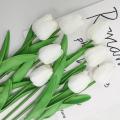 Realistic Artificial flowers Lifelike Home Outdoor Tulip bouquet Long-lasting Vase decor PU flowers for Wedding ceremonies. 
