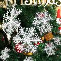 Whimsical Holiday Decorations Christmas Party Supplies Snowflake Hanging Ornaments Christmas Tree Decorations Plastic Snowflake Decorations. 
