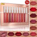 CAKAILA 10pcs/set Lip Gloss Matte Velvet Lipstick Waterproof Long-lasting Liquid Lipstick Women Moist Lip Tint. 