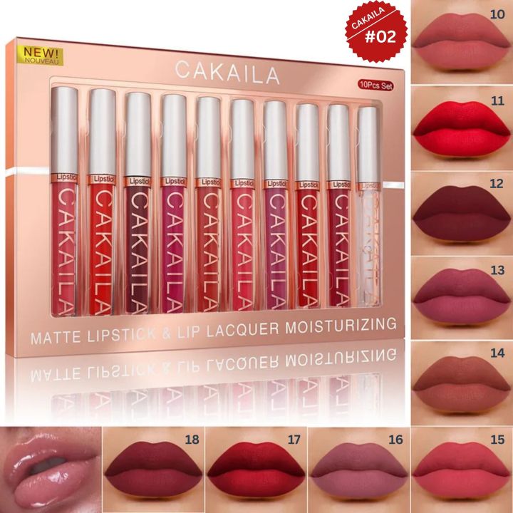 CAKAILA%2010pcs/set%20Lip%20Gloss%20Matte%20Velvet%20Lipstick%20Waterproof%20Long-lasting%20Liquid%20Lipstick%20Women%20Moist%20Lip%20Tint%20-%20Image%206