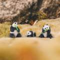 Miniature Resin Pandas 1/64 Bonsai Photography Props Cake Toppers Decoration. 