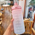 【HOT】 2 L Water Bottle Girls Motivational Water Bottle Straw Cup Leak-Proof BPA Frosted Cup Time Scale Outdoor Sport Water Bottles. 