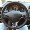 Customize DIY Car Steering Wheel Cover For Honda Fit 2009-2013 City Jazz Original Leather Steering Wrap Hand Sewing. 