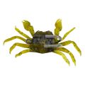 2PCS Durable Silicone Simulation Rubber Crab Soft With Double Hook Sea Fishing Bait Brown Green Orange Fishing Lures Fishing. 
