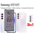Samsung A35/A55 Privacy Tempered Glass - Anti-Spy 3-in-1 Protector. 