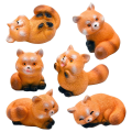 Miniature Small Figurines 1 Inch Cartoon Mini Red Panda Figures Set Cute Resin Animal Cake Toppers Easy Install Easy to Use. 