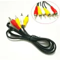 1.5M 3 RCA to 3 RCA Composite Audio Video AV Cable Cord Male to Male Plug Connect TV DVD Cameras. 