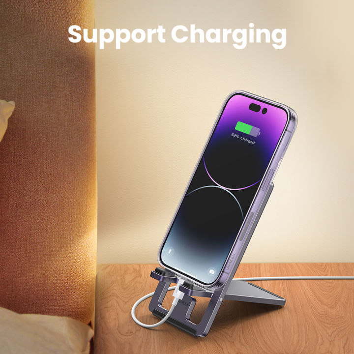 UGREEN%20Cell%20Phone%20Stand%20for%20Desk%20Adjustable%20Aluminum%20Alloy%20Phone%20Holder%20Dock%20for%20iPhone%2014%20Plus/iPhone%2014%20Pro%20Max%2013%2012%20Pro%20Max%20Xiaomi%20Foldable%20Mobile%20Phone%20Holder%20Stand%20-%20Image%209