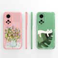 For Huawei Nova 9 SE Phone Case Cute Candy Painted Back Cover For Huawei Nova9 SE 9SE 4G 5G Liquid Silicone Camera Protector. 