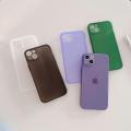 1 【HOT】 Ultra Thin Slim Soft Clear Matte Phone Case For Iphone 14 Pro Max I 15 11 13 12 Mini 7 8 Plus X XR Transparent Deep Purple Cover. 