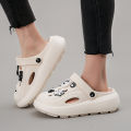 【Nesty】LR1601 Couple Women's Shoes Height Increase Outer Wear Non-Slip Silent 2025 Slippers Women's Forest Crocs Sandals. 